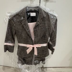 Chic Gray and Pink Kids Formal skirt, cami and jacket!!